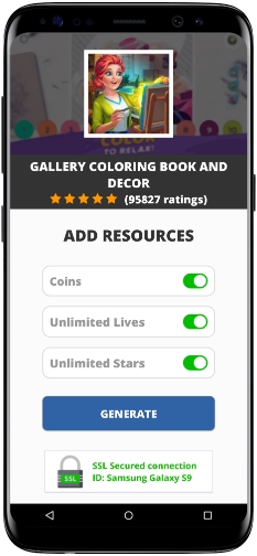 Gallery Coloring Book and Decor MOD APK Unlimited Coins Lives Stars