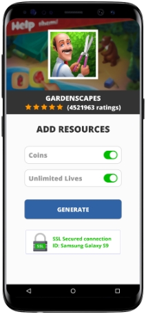 free coins and lives for gardenscapes