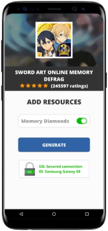 Sword Art Online Memory Defrag MOD APK Screenshot