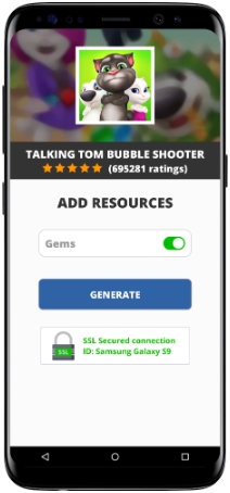 my talking tom hack bubble shooter