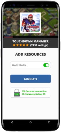 Touchdown Manager MOD APK Screenshot