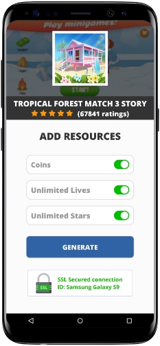 Tropical Forest Match 3 Story MOD APK Screenshot